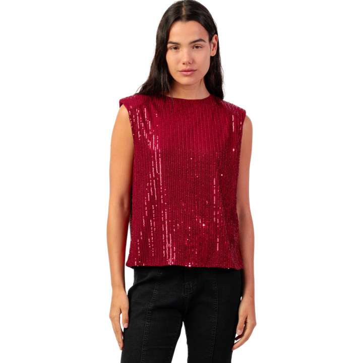 Top sans manches Sequins