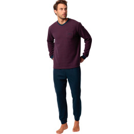 Pyjama pantalon top manches longues Claret