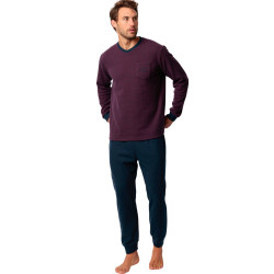 Pyjama pantalon top manches longues Claret