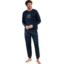 Pyjama pantalon top manches longues Old School