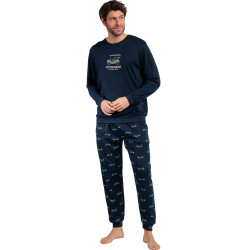 Pyjama pantalon top manches longues Old School