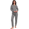Pyjama pantalon top manches longues Houdstooth