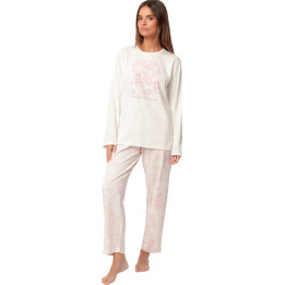 Pyjama pantalon top manches longues Toile De Jouy