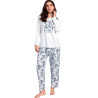 Pyjama pantalon top manches longues Toile De Jouy
