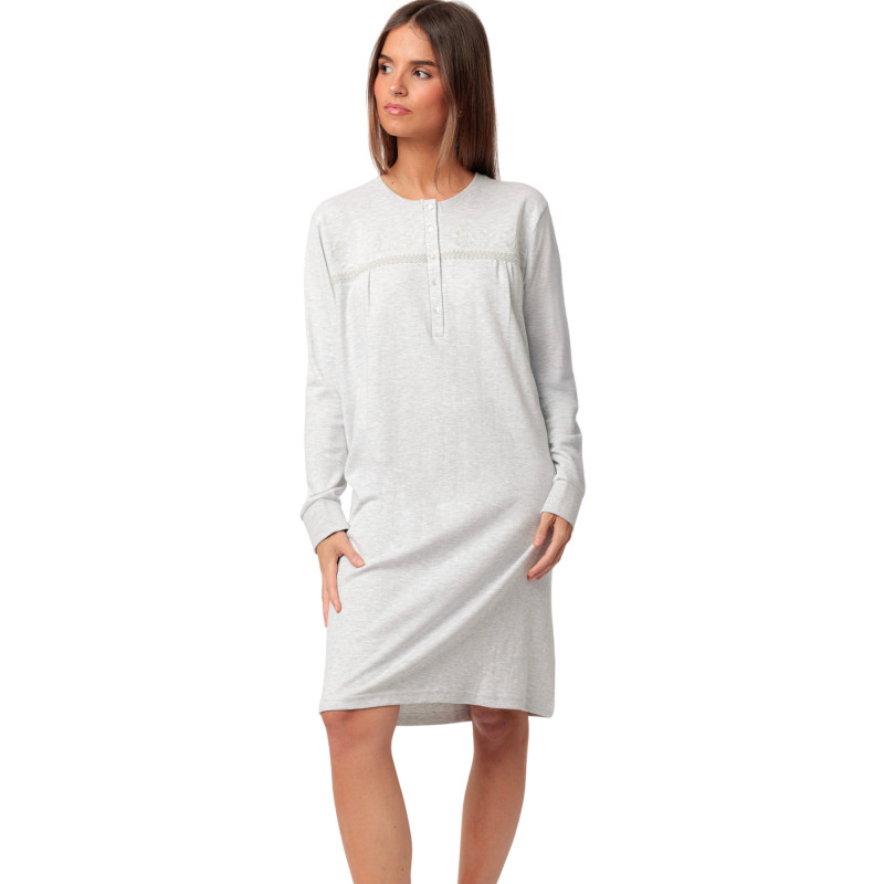 Chemise de nuit manches longues Classic Interlock