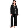 Pyjama pantalon large tunique croisée Luxury Stitching