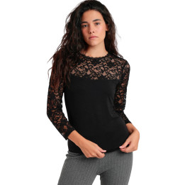 Top manches longues dentelle Lace