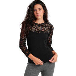 Top manches longues dentelle Lace