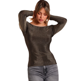 Top manches longues dos décolleté Brillos