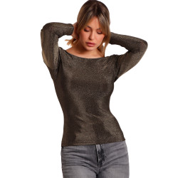 Top manches longues dos décolleté Brillos