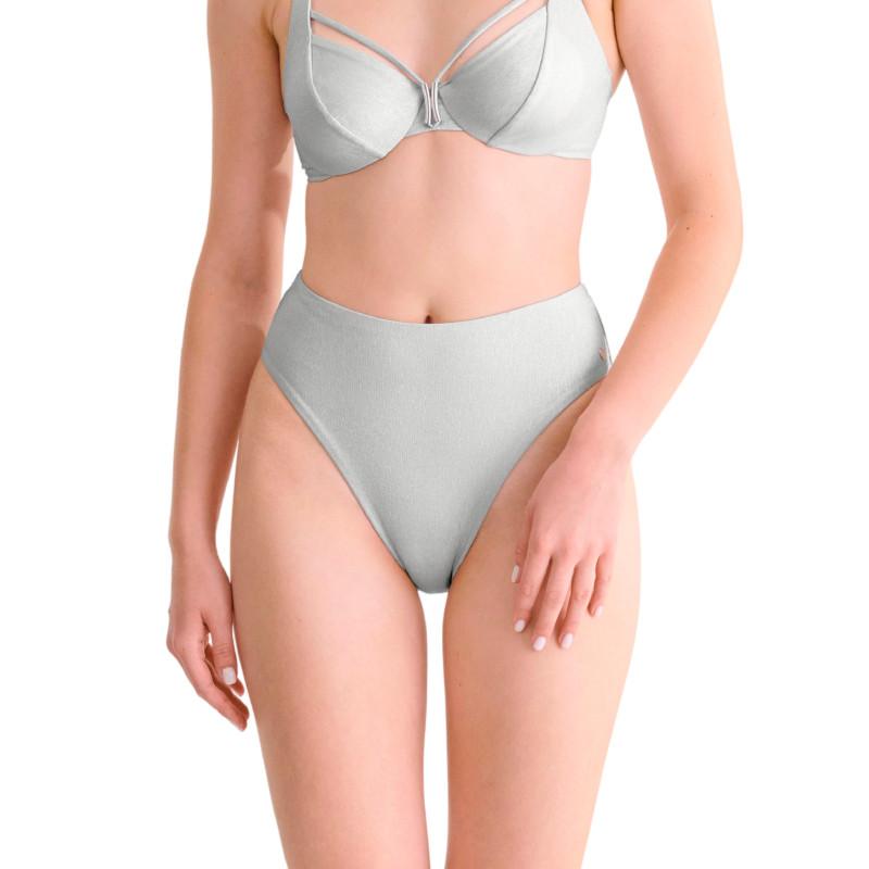 Bas maillot slip de bain échancré taille haute BLUE LAGOON