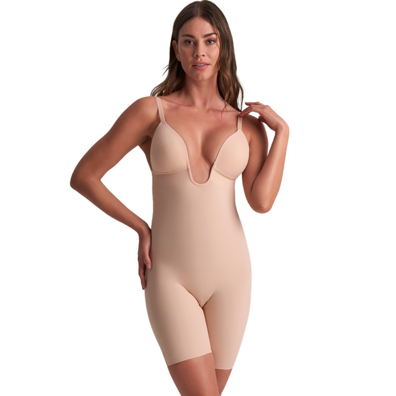 Body panty short sculptant décolleté V profond Sculpting