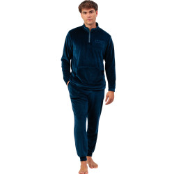 Pyjama pantalon sweat col montant zippé Corduroy