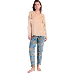Pyjama pantalon top col V Oriental