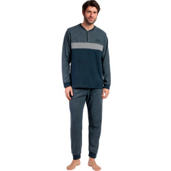 Pyjama pantalon top manches longues Grigio