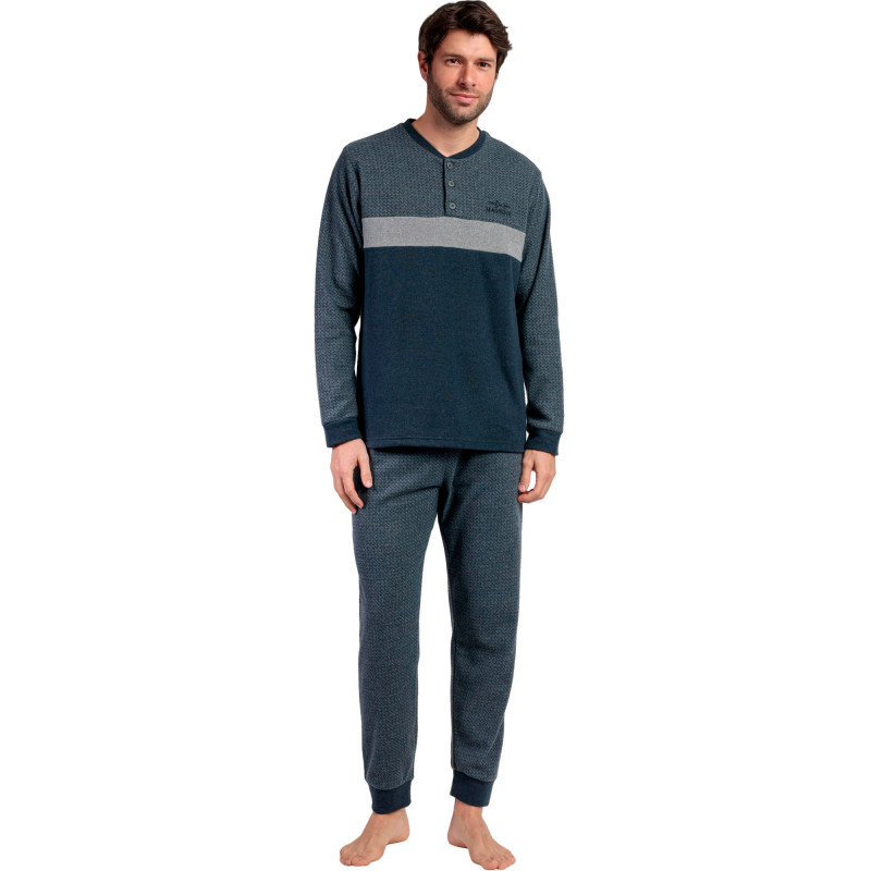 Pyjama pantalon top manches longues Grigio