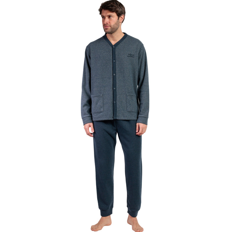 Pyjama pantalon chemise manches longues Grigio