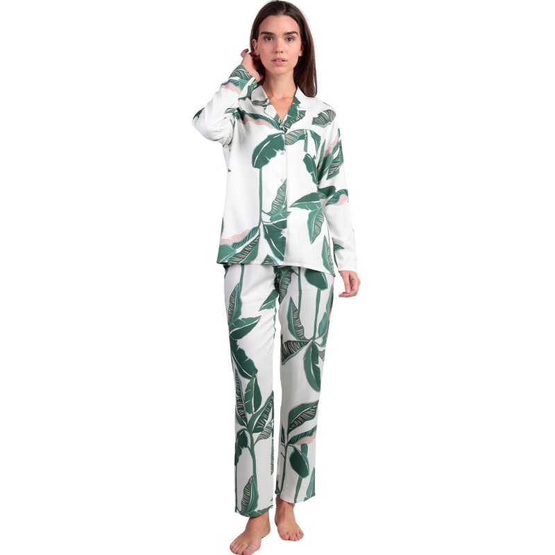 Pyjama pantalon chemise manches longues Luxury Leaves