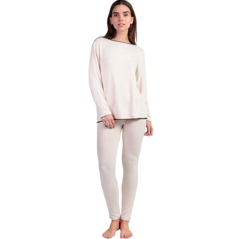 Pyjama legging top manches longues col rond Elegant At Home