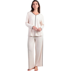 Pyjama pantalon top manches longues col V Elegant At Home