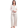 Pyjama pantalon top manches longues col V Elegant At Home