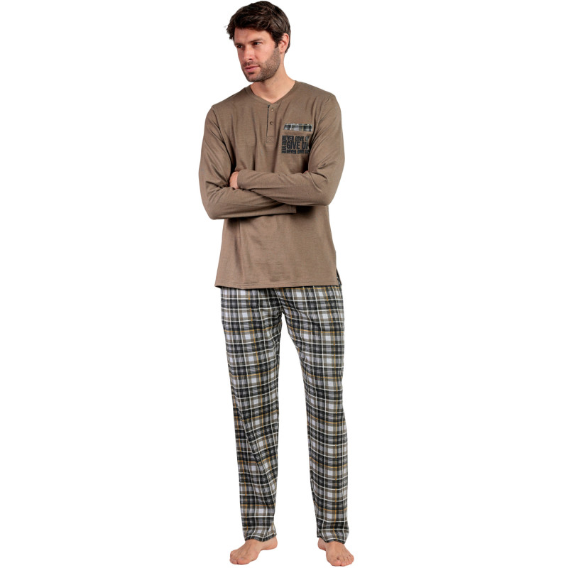 Pyjama pantalon top manches longues Never Give You Up