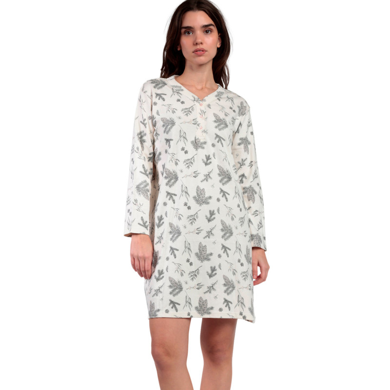 Chemise de nuit manches longues Winter Wood