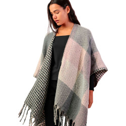 Poncho réversible Cuadros