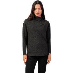 Top manches longues col montant boutonné Neck Buttons