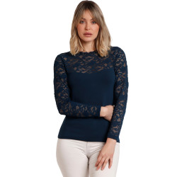 Top manches longues dentelle Lace