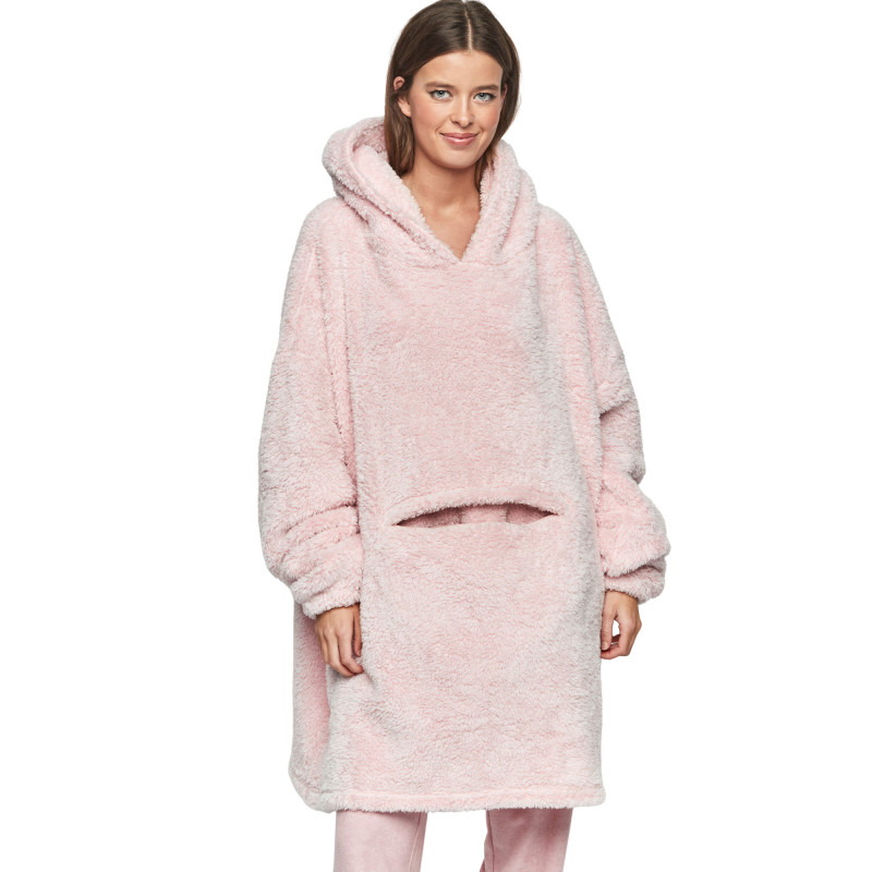 Ensemble sweatshirt poncho à capuche et coussin PC1 STYLE ADD