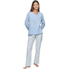 Pyjama pantalon top manches longues P111 PREPPY FLOWERS