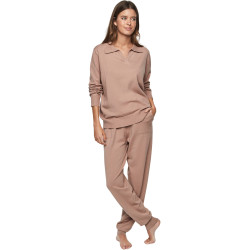 Tenue détente pyjama pantalon top col polo P108 MINIMAL PREMIUM
