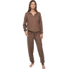 Tenue détente pyjama pantalon top col polo P108 MINIMAL PREMIUM