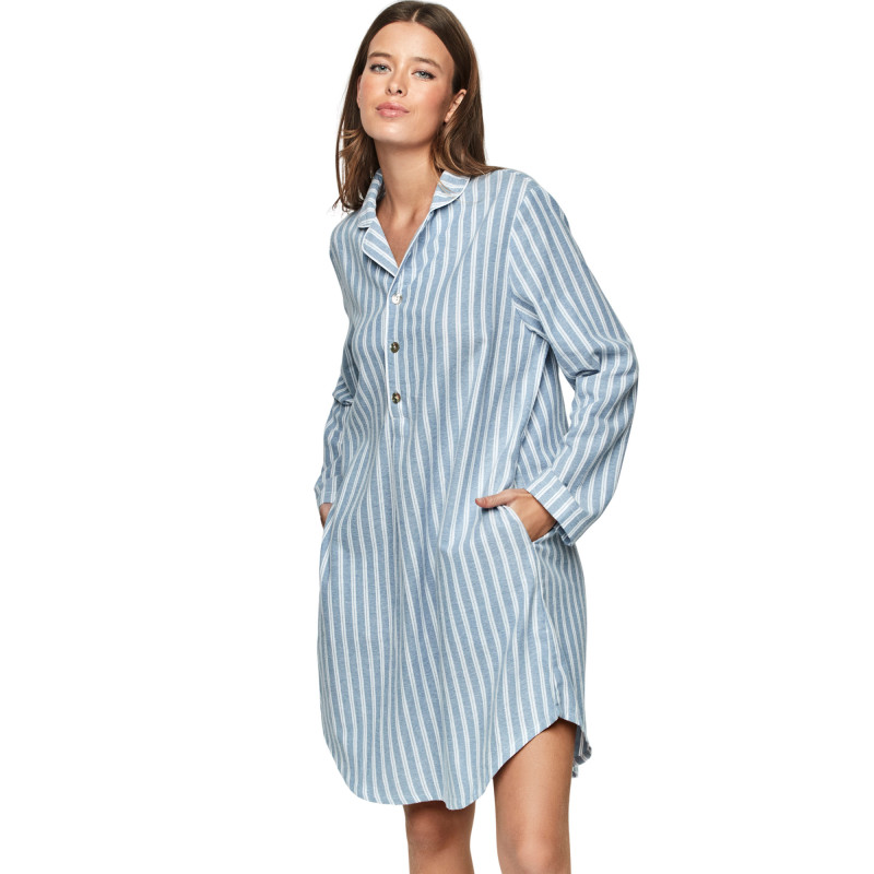 Chemise de nuit manches longues P105 OXFORD