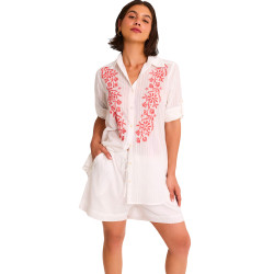 Ensemble de plage brodé short chemise COMPLEMENTOS