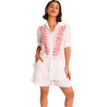 Ensemble de plage brodé short chemise COMPLEMENTOS