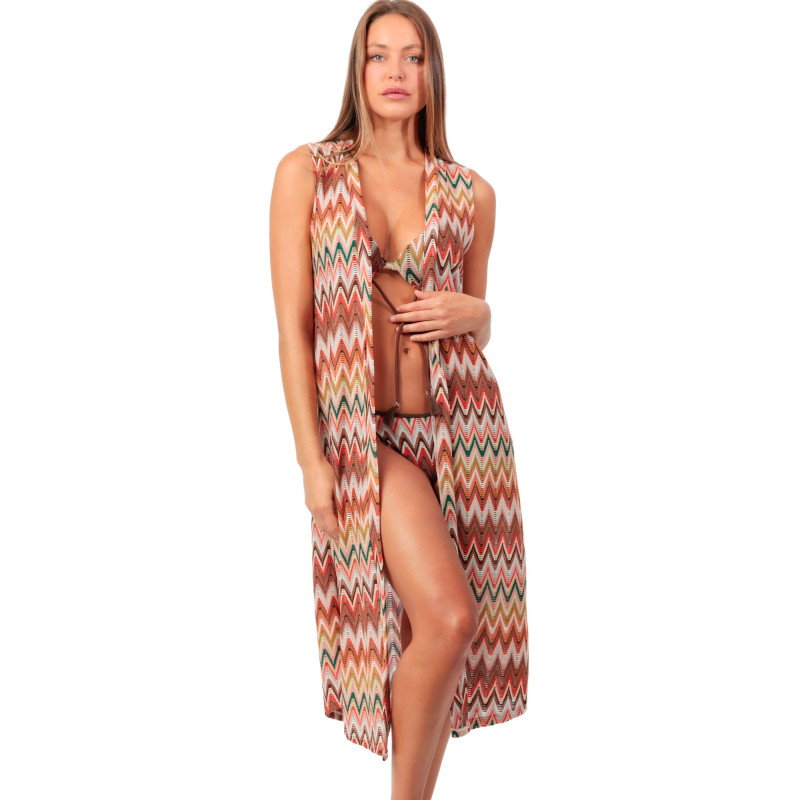 Tunique de plage gilet sans manches Sea Waves