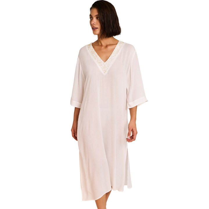 Robe de plage mi-longue manches trois-quarts SOLSTICE