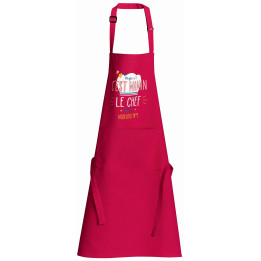 Recycelte Küchenschürze Chef maman Rose 72 X 90