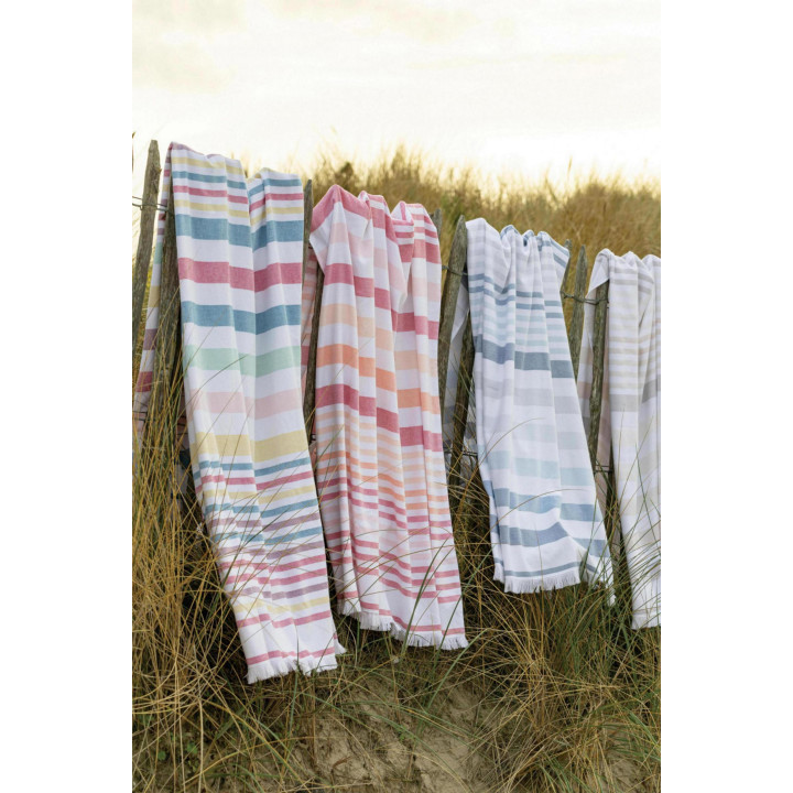 Drap hammam recyclé Samoa Brique 100 x 200