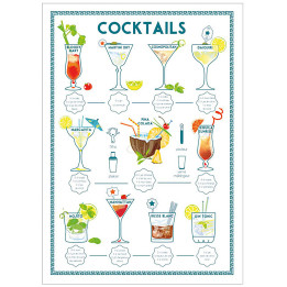 Geschirrtuch Cocktails Assortis 50 X 70