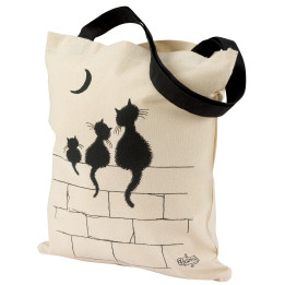 Bolsa Dubout 3 chats Écru 40 X 35