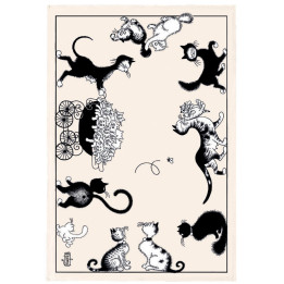 Geschirrtuch Dubout Chats farandole Écru 48 X 72