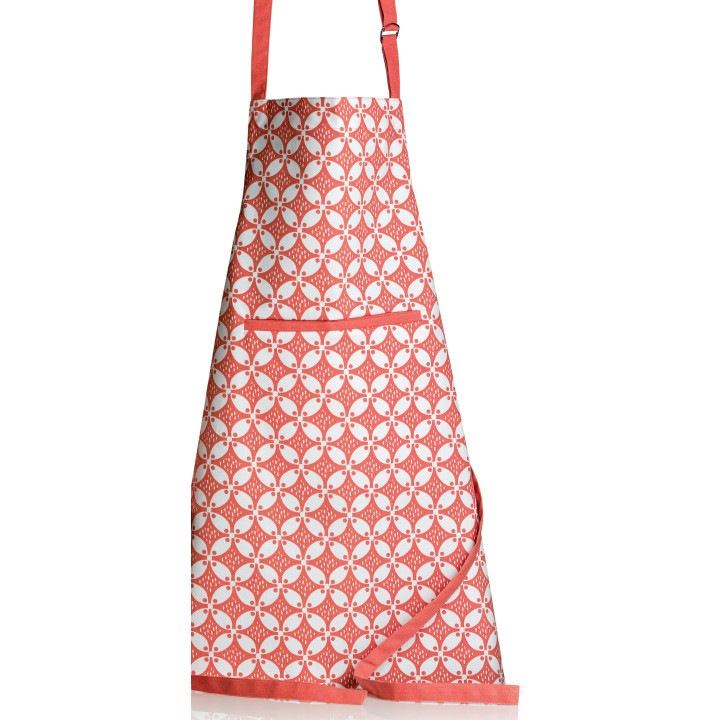 Delantal de cocina recubierto reciclado Fatou Corail 72 X 85