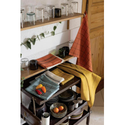 Strofinaccio misto righe Kilia Brique 50 X 70