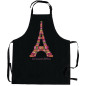 Recycelte Küchenschürze Macarons de Paris Noir 72 X 90