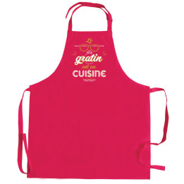 Grembiule da cucina riciclato con tasca Peps Le gratin Rose 90 X 72