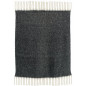 Plaid uni recyclé Isabel Caviar 130 x 160