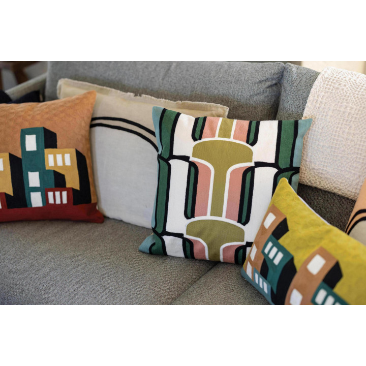 Cuscino bicolore Laly Bicolore Galet 40 X 65